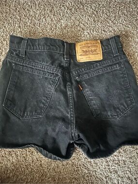 Levi's Black Denim Womens Shorts